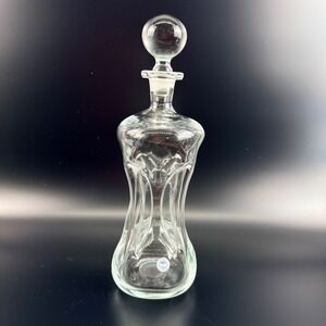 Holmegaard Kluk Kluk Decanter Large Clear Glass Ball Stopper Denmark 12"